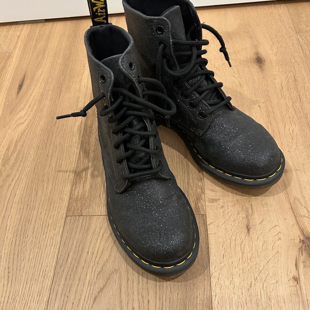 Black Glitter Dr. marten Boots